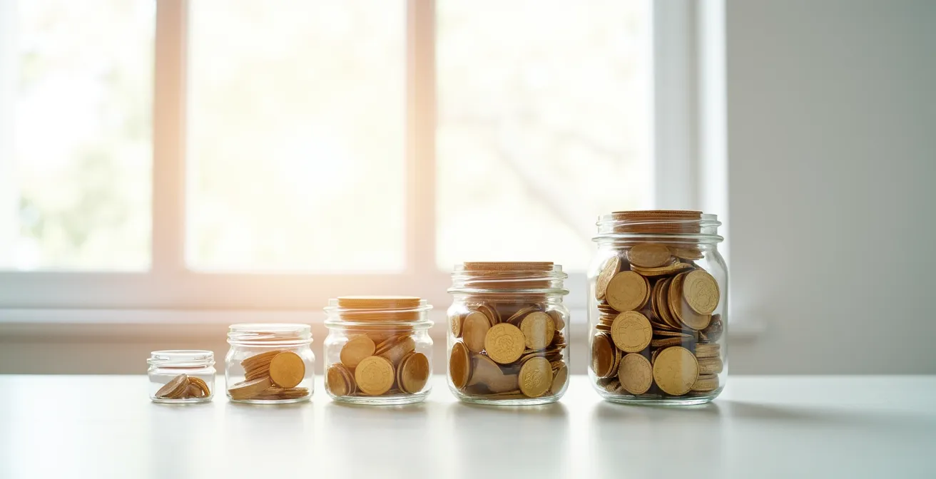 Visualizzazione della crescita esponenziale del capitale attraverso l'interesse composto