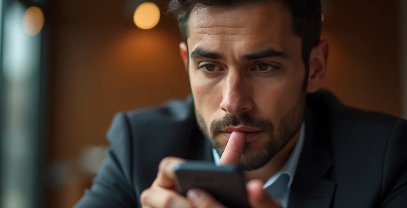 Momento decisivo prima di confermare un bonifico istantaneo irrevocabile