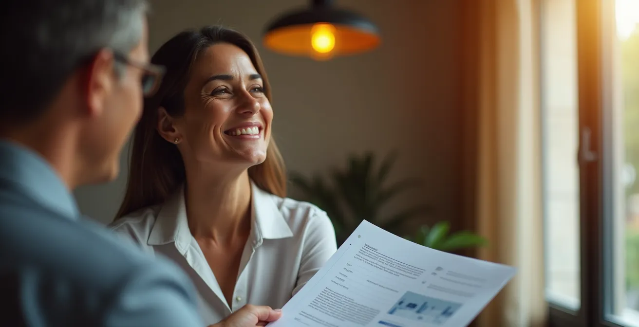 Professionista italiano al CAF con documenti per ISEE corrente