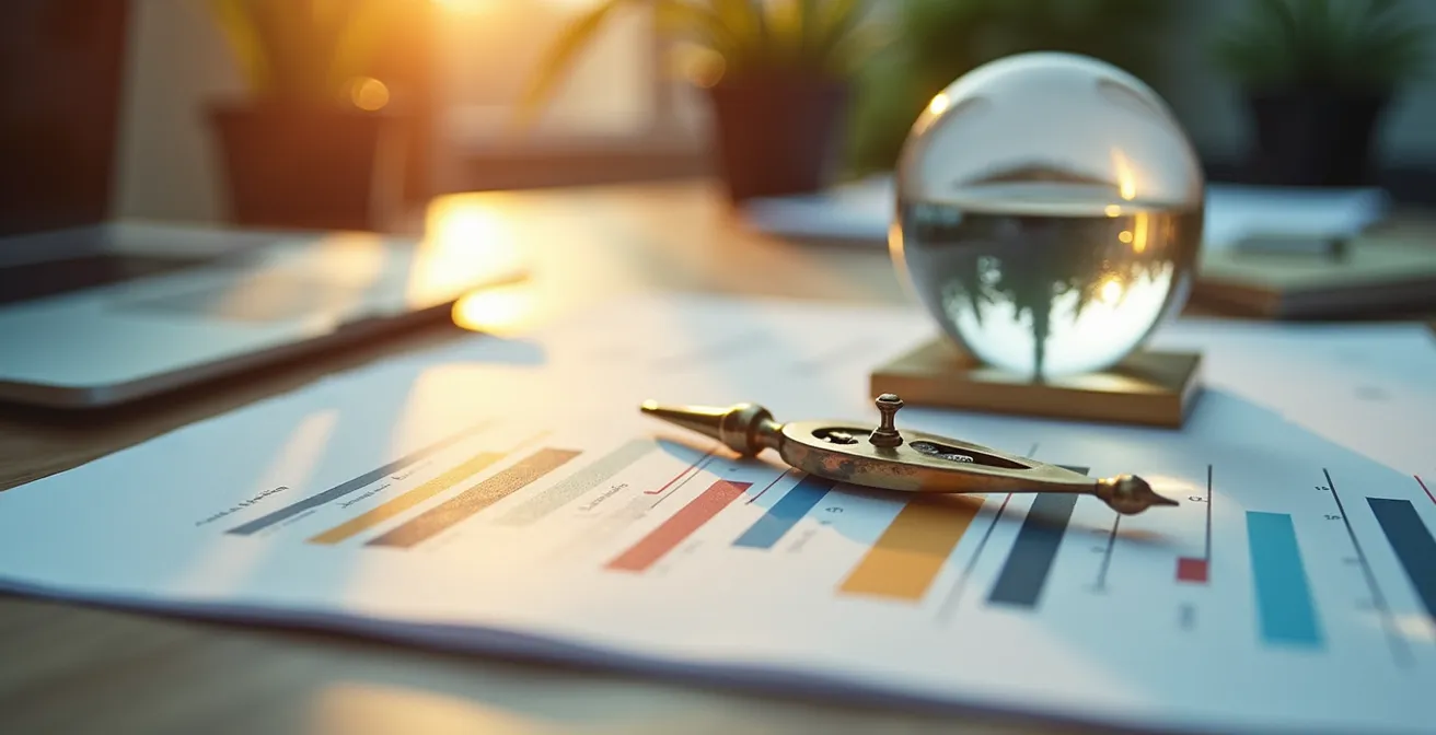 Pianificazione pensionistica con documenti e grafici temporali