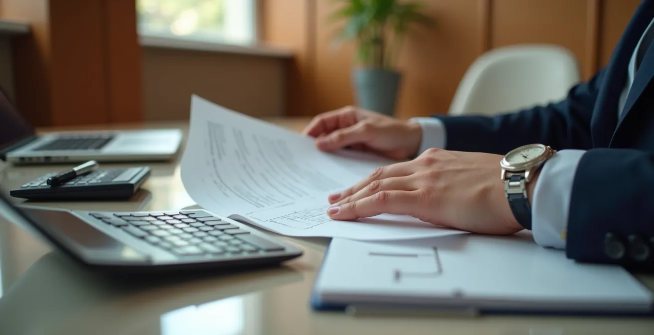 Mani sicure che presentano un dossier di documenti su un tavolo da riunione, a simboleggiare il momento strategico della negoziazione del mutuo.